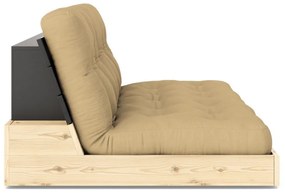 Mustársárga kinyitható kanapé 196 cm Base – Karup Design