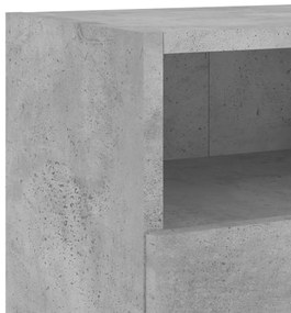 2 db betonszürke szerelt fa fali TV-szekrény 60x30x30 cm
