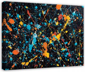 Vászonkép Absztrakt Festék Művészet Színes Hálószoba Nappali Vászon 60x40