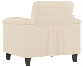 bézs mikroszálas szövet kanapéfotel 60 cm