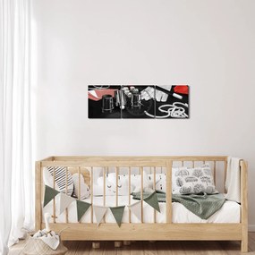 A mágus felszerelésének képe (órával) (90x30 cm)