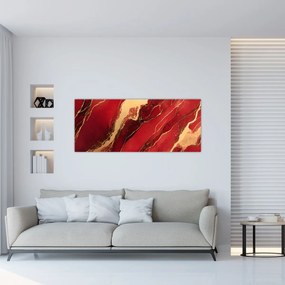 Kép - Vörös-arany márvány (120x50 cm)
