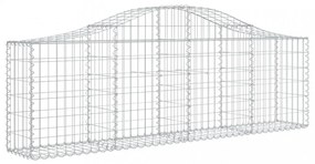 vidaXL 14 db íves horganyzott vas gabion kosár 200x30x60/80 cm