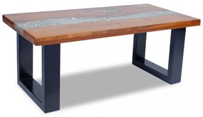 100x50 cm gyantázott tíkfa dohányzóasztal