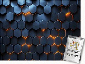 Fotótapéta Gyerekeknek Fiú 3D Hexagonok Tapéta Gyerekszobába 200x140