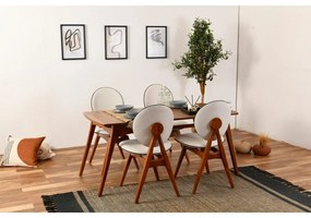 Touch Cream and Walnut étkezőszék szett, 2 db