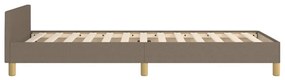 tópszínű szövet ágykeret matrac nélkül 90x200 cm
