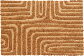 Lábtörlő Ajtó Alá Kókusz Mintás Barna 59 x 39 cm Csúszásgátló