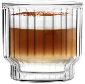 2 db-os duplafalú pohár készlet, 260 ml - Vialli Design