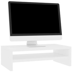 fehér szerelt fa monitorállvány 42 x 24 x 13 cm