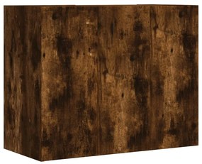 füstös tölgy színű szerelt fa faliszekrény 75 x 35 x 60 cm