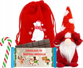 Mikulás Karácsonyi Ajándék Szett Gyerekeknek Édességek Manóval