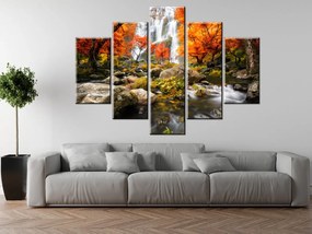 Gario Vászonkép Oszi vízesés - 5 részes Méret: 100 x 70 cm