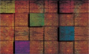 Fotótapéta Négyzetek ipari vintage geometria absztrakt 250x175 +ragasztó