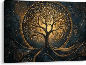 Kép – Arany aurájú fa (70x50 cm)