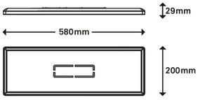 Briloner 3394-015 - LED Mennyezeti lámpa FREE LED/22W/230V 58x20 cm