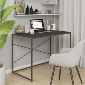fekete szerelt fa számítógépasztal 110 x 60 x 70 cm