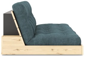 Kék kordbársony kinyitható kanapé 196 cm Base – Karup Design