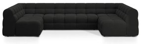 Fekete sarokkanapé (U alakú) Kendal – Micadoni