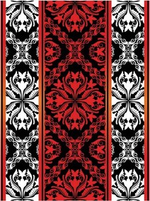 Fotótapéta Piros-fekete díszek Elegancia és elegancia 206x275 +ragasztó