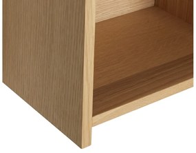 Natúr színű többszintes fali polc tölgyfa dekorral 80 cm Focal – Hübsch