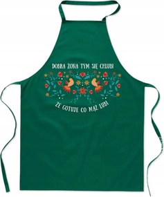 Nyomtatott Konyhai Kötény Folklór A Jó Feleség Főz, Amit A Férj Szeret Női