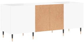 fehér szerelt fa hanglemezszekrény 121x38x48 cm