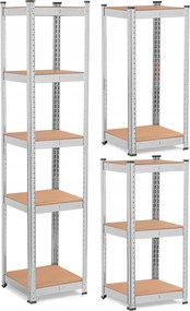 Tárolószekrény Fém 180x40x40cm 100kg 2in1