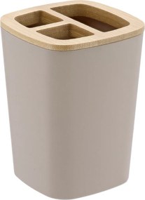 Fogkefetartó Bögre Bézs Bambuszból 350ML Calma Beosztással