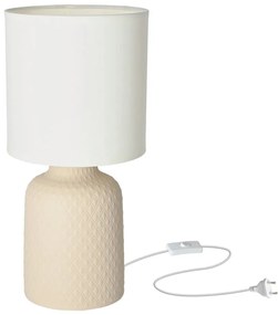Bézs asztali lámpa textil búrával (magasság 32 cm) Iner – Candellux Lighting