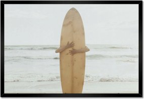 Poszterek keretben 60x40 Szörfös ölelés deszka