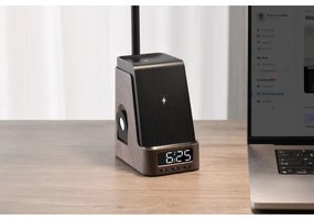 Immax 08999L - LED+CCT dimmelhető asztali lámpa vezeték nélküli QI töltővel IDEAL LED/8W/230V barna