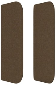 sötétbarna szövet fejtámla szárnyakkal 147x16x78/88 cm