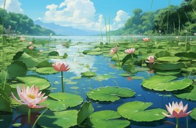 Poszter 91,5x60cm Idilli liliom tó