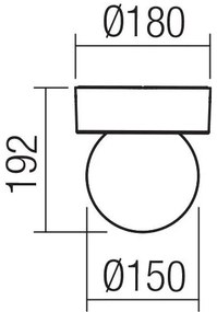 Redo 90641 - Kültéri mennyezeti lámpa BULK 1xE27/28W/230V IP44 antracit