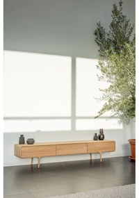 Fawn tömör tölgyfa TV állvány 3 fiókkal - Gazzda