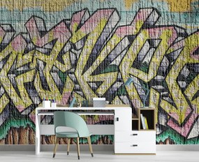 Gario Fotótapéta Színes graffiti betonon Anyag: Vlies, Méret: 200 x 140 cm