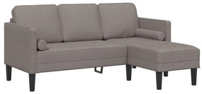 3-Fős Sarokkanapé Bézs 160 cm Szövet