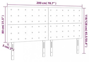 4 db fekete műbőr fejtámla 100x5x78/88 cm