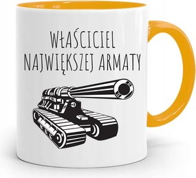 Sárga Bögre Fiúnak A Legnagyobb Ágyú nyomott mintával