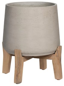 Pottery Pots Květináč Patt s nízkými nohami, barva starošedá, více velikostí - PotteryPots Velikost: XL - v. 18,5 cm, ⌀ 19 cm / v. 29 cm, ⌀ 28 cm