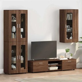 Fali szekrény polcokkal barna tölgy 55 x 29 x 100 cm Faanyag