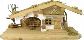 Karácsonyi Betlehem Istálló Dekoráció 30,5x13x13 CM Figurákhoz 7 CM