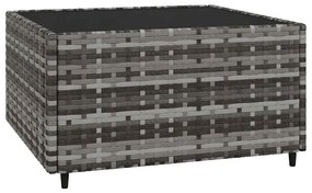 3 részes szürke polyrattan kerti ülőgarnitúra párnákkal