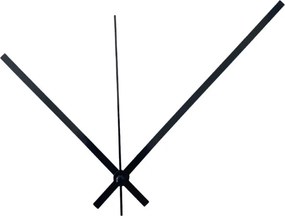 Fekete, egyenes alumínium óramutatók 18,5 / 14 cm