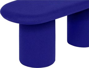 Kék gyapjú párnázott pad Rull – noo.ma