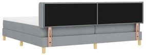 Rugós Ágy Matrac Szürke Színben - 200 x 200 cm, Szövet.