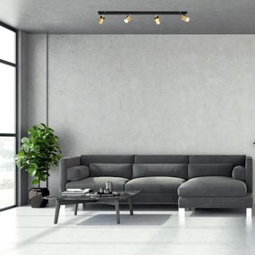 LED Spotlámpa TUNE 4xGU10/4,8W/230V arany/fekete