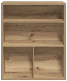 könyvszekrény kézműves tölgy 60x30x71,5 cm szerelt fa