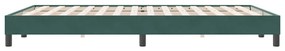 vidaXL sötétzöld bársony rugós ágy matrac nélkül 140x220 cm